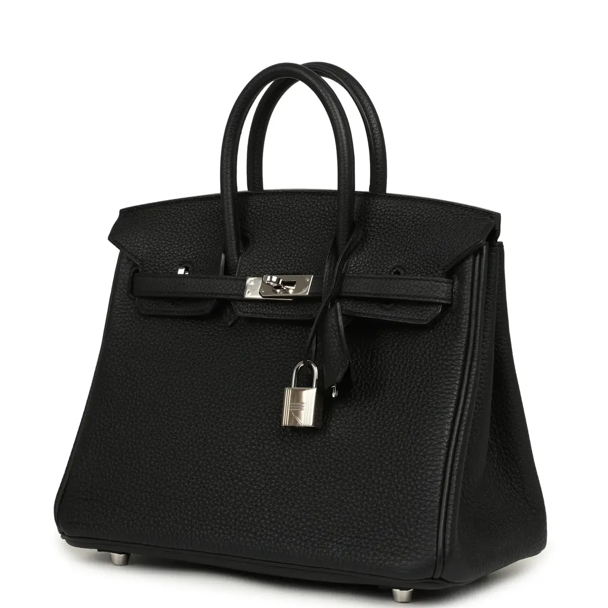 HERMÈS Pre-owned Hermes Birkin 25 Black Togo Palladium Hardware | Thumbnail 5