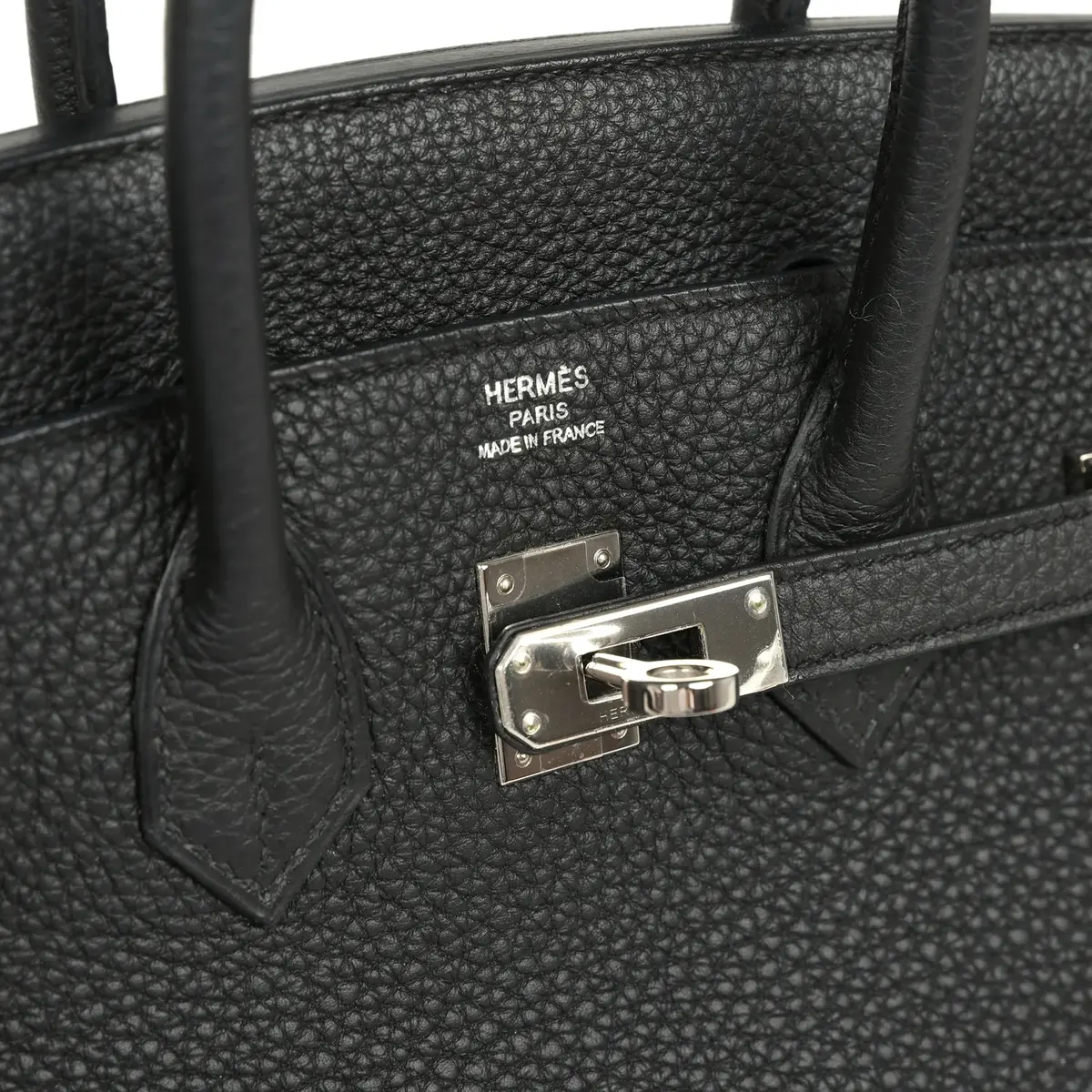 HERMÈS Pre-owned Hermes Birkin 25 Black Togo Palladium Hardware | Thumbnail 7