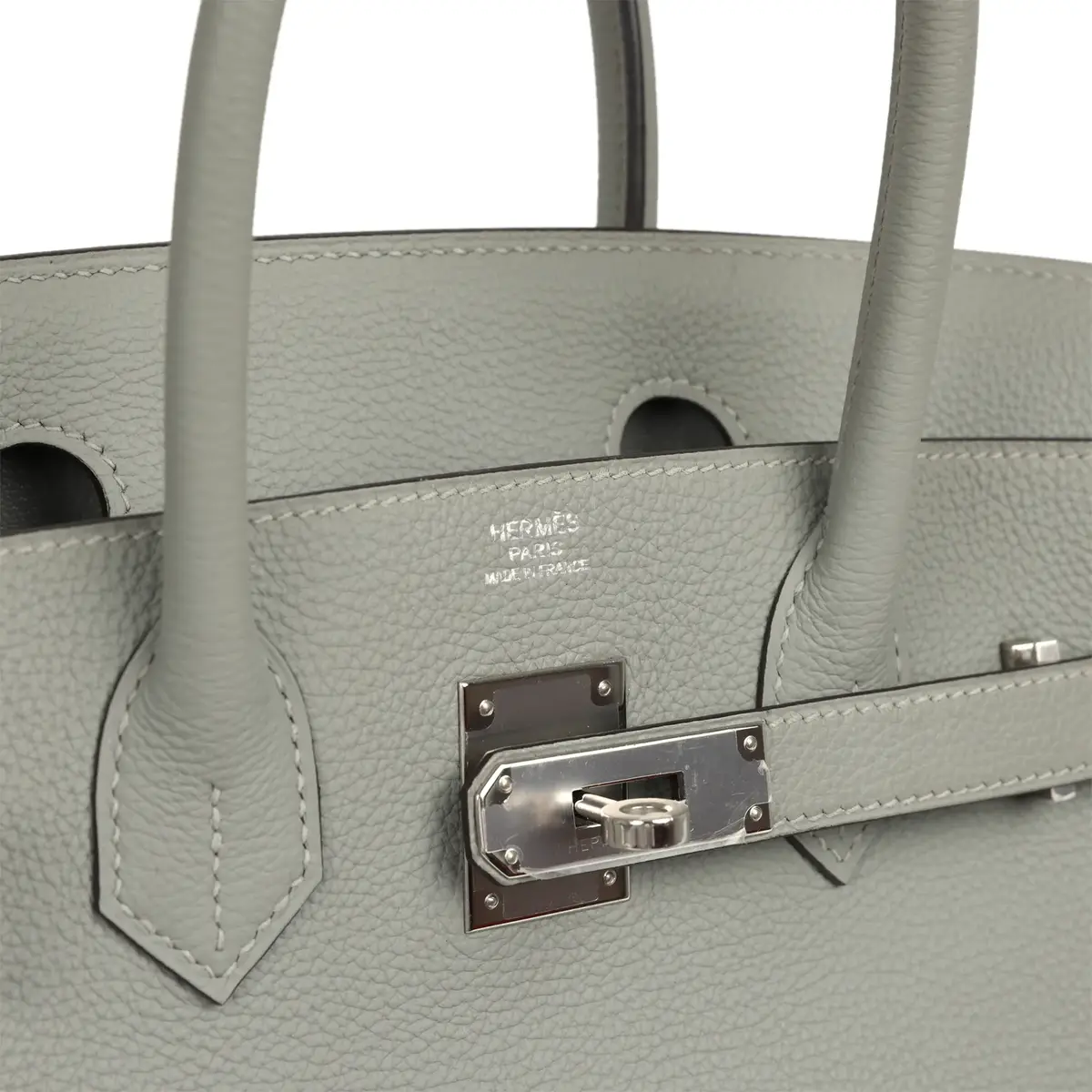 HERMÈS Pre-owned Hermes Birkin 30 Gris Mouette Togo Palladium Hardware | Thumbnail 7 HERMÈS Pre-owned Hermes Birkin 30 Gris Mouette Togo Palladium Hardware | Thumbnail 7