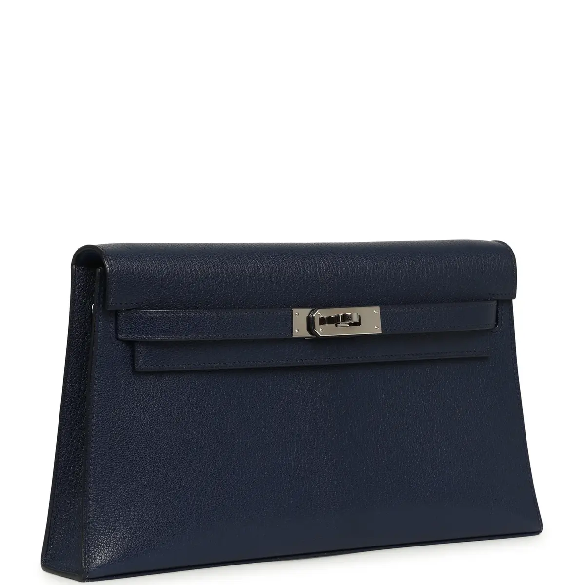 HERMÈS Pre-owned Hermes Kelly Elan Bleu Saphir Chevre Chamkila Palladium Hardware | Thumbnail 2