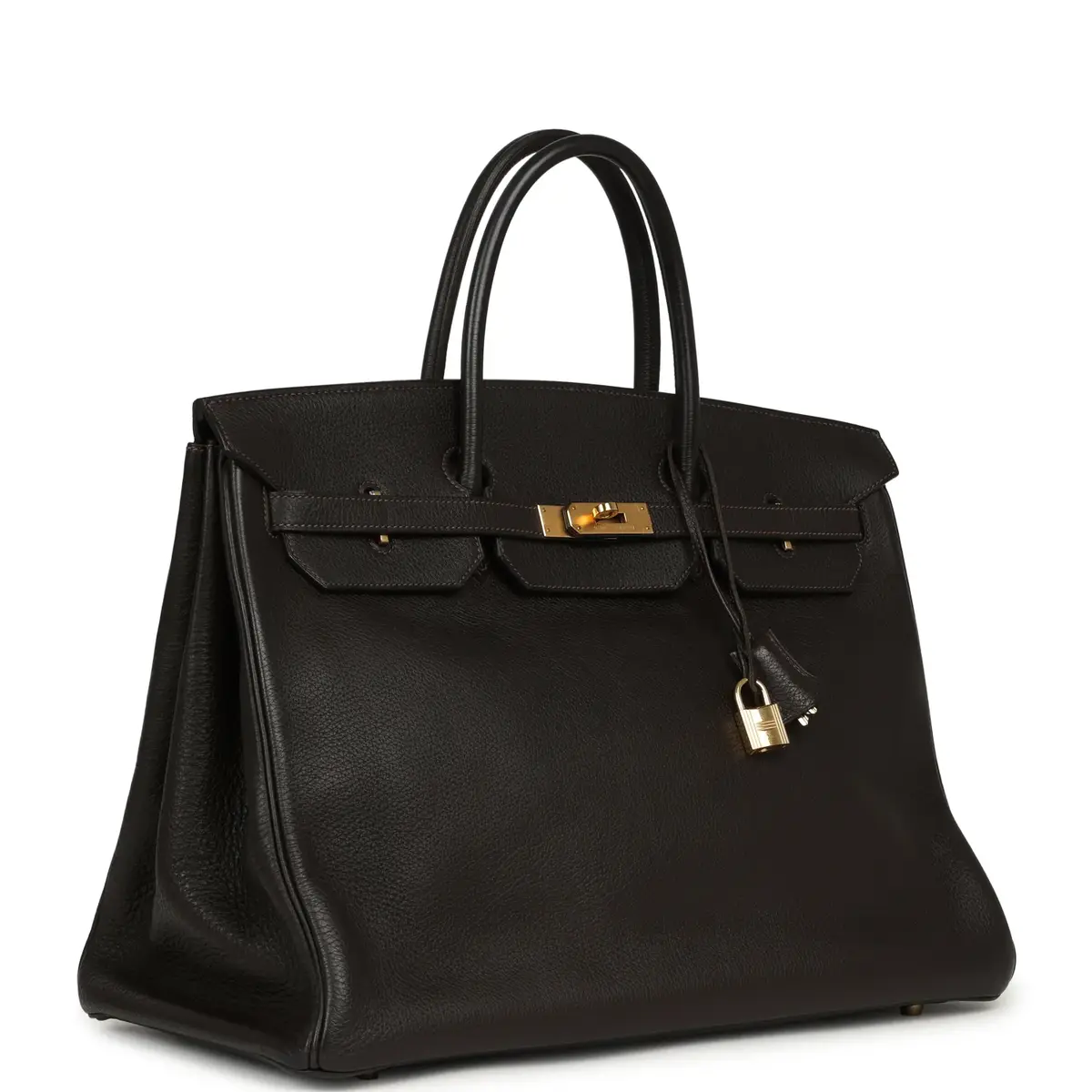 HERMÈS Vintage Hermes Birkin 40 Ebene Togo Gold Hardware | Thumbnail 2 HERMÈS Vintage Hermes Birkin 40 Ebene Togo Gold Hardware | Thumbnail 2