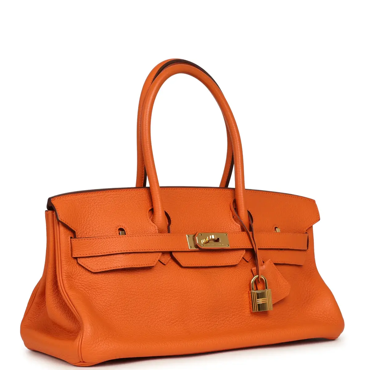 HERMÈS Vintage Hermes Shoulder Birkin 42 JPG Orange Clemence Gold Hardware | Thumbnail 2 HERMÈS Vintage Hermes Shoulder Birkin 42 JPG Orange Clemence Gold Hardware | Thumbnail 2