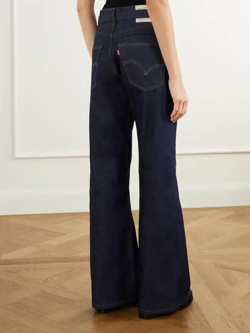 Sacai + Levi's Belted Webbing-trimmed Mid-rise Flared Jeans | Thumbnail 4 Sacai + Levi's Belted Webbing-trimmed Mid-rise Flared Jeans | Thumbnail 4