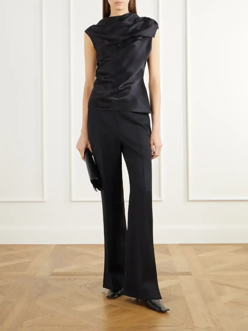 Tove Ila Draped Silk-blend Satin Blouse | Thumbnail 2 Tove Ila Draped Silk-blend Satin Blouse | Thumbnail 2