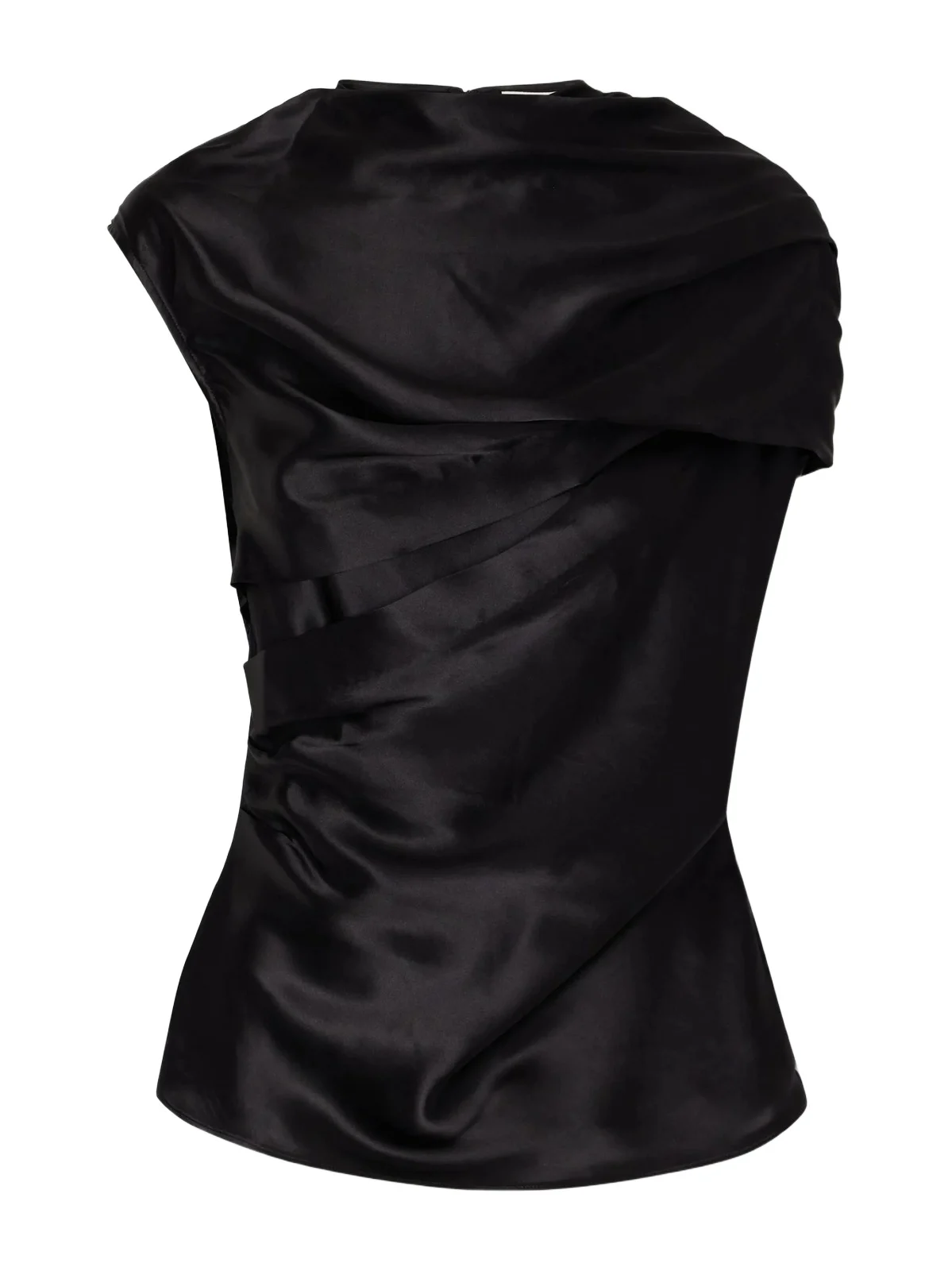 Tove Ila Draped Silk-blend Satin Blouse