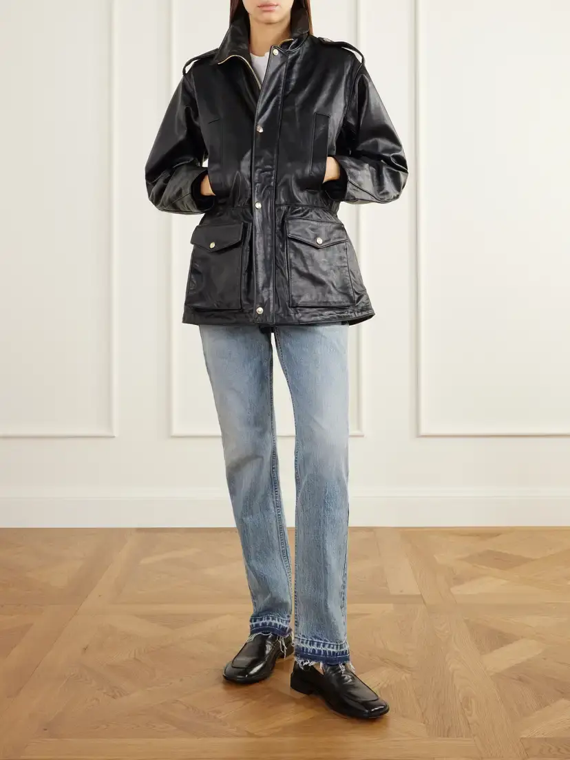 RÙADH The Blackadder Drawstring Glossed-leather Jacket | Thumbnail 2 RÙADH The Blackadder Drawstring Glossed-leather Jacket | Thumbnail 2