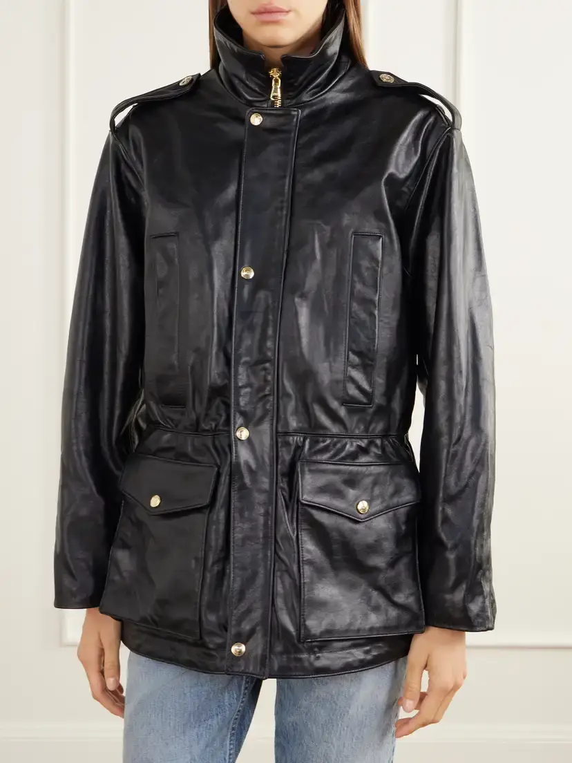 RÙADH The Blackadder Drawstring Glossed-leather Jacket | Thumbnail 3 RÙADH The Blackadder Drawstring Glossed-leather Jacket | Thumbnail 3