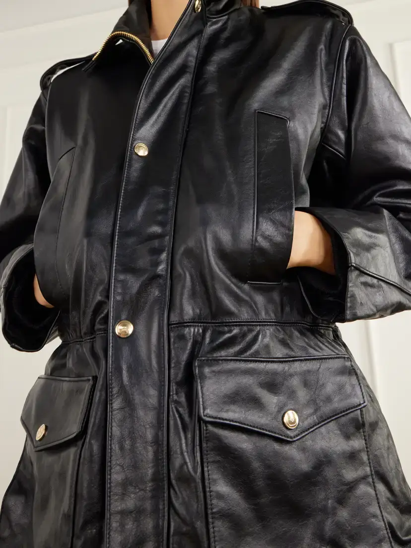 RÙADH The Blackadder Drawstring Glossed-leather Jacket | Thumbnail 5 RÙADH The Blackadder Drawstring Glossed-leather Jacket | Thumbnail 5