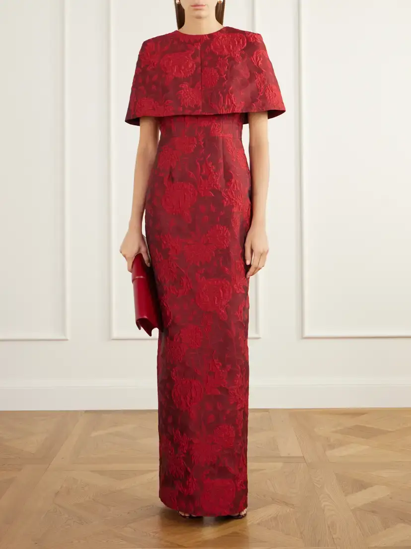 Emilia Wickstead Virginie Floral-cloqué Cape | Thumbnail 2 Emilia Wickstead Virginie Floral-cloqué Cape | Thumbnail 2