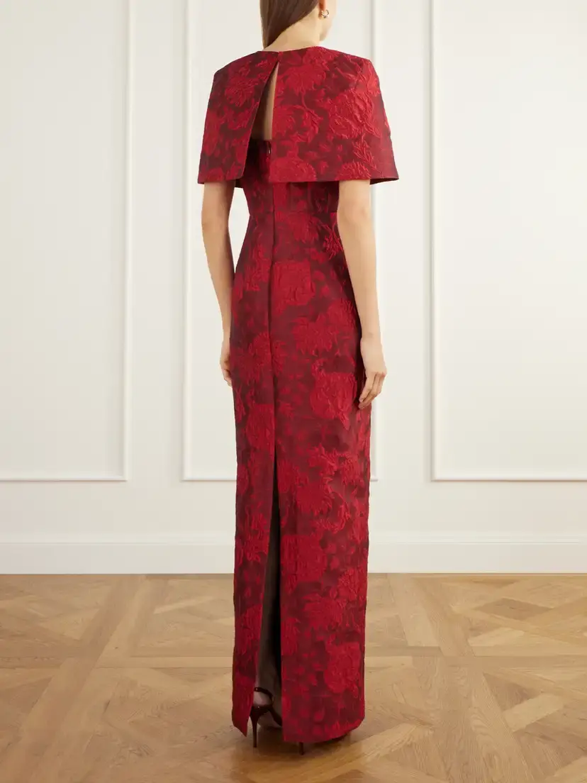 Emilia Wickstead Virginie Floral-cloqué Cape | Thumbnail 3 Emilia Wickstead Virginie Floral-cloqué Cape | Thumbnail 3