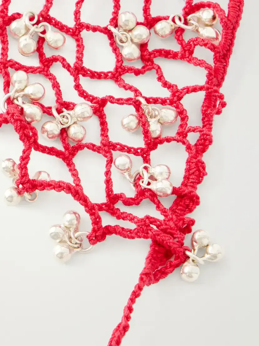 Yoshita 1967 Embellished Cotton Crochet-knit Bandana | Thumbnail 3 Yoshita 1967 Embellished Cotton Crochet-knit Bandana | Thumbnail 3