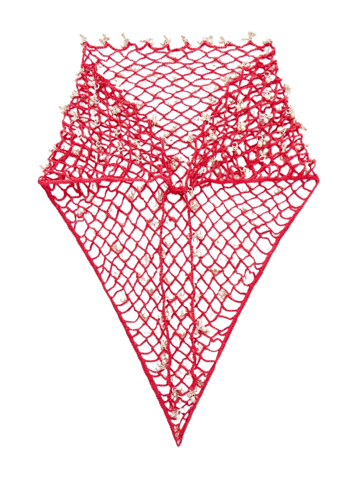 Yoshita 1967 Embellished Cotton Crochet-knit Bandana