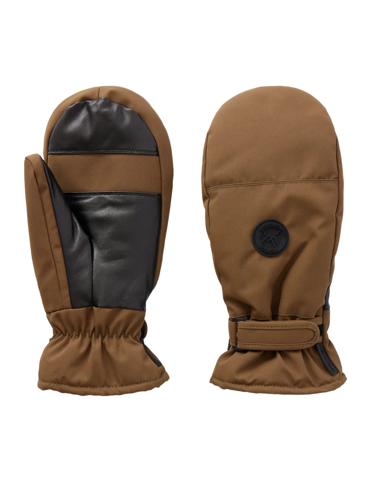 Yves Salomon Logo-appliquéd Padded Leather-trimmed Shell Ski Mittens