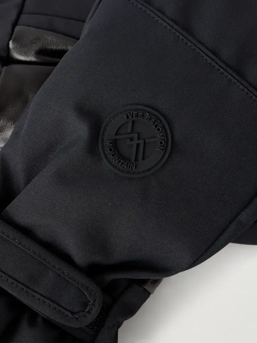Yves Salomon Logo-appliquéd Padded Leather-trimmed Shell Ski Mittens | Thumbnail 2 Yves Salomon Logo-appliquéd Padded Leather-trimmed Shell Ski Mittens | Thumbnail 2