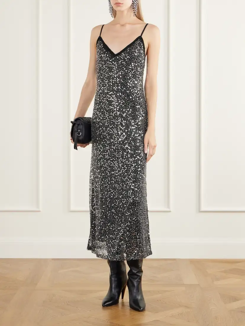 Marant Étoile Nevana Sequin-embellished Tulle Midi Dress | Thumbnail 2 Marant Étoile Nevana Sequin-embellished Tulle Midi Dress | Thumbnail 2