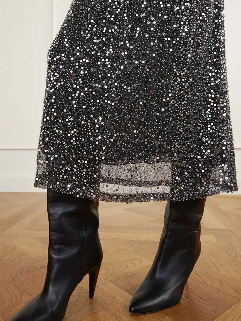 Marant Étoile Nevana Sequin-embellished Tulle Midi Dress | Thumbnail 5 Marant Étoile Nevana Sequin-embellished Tulle Midi Dress | Thumbnail 5
