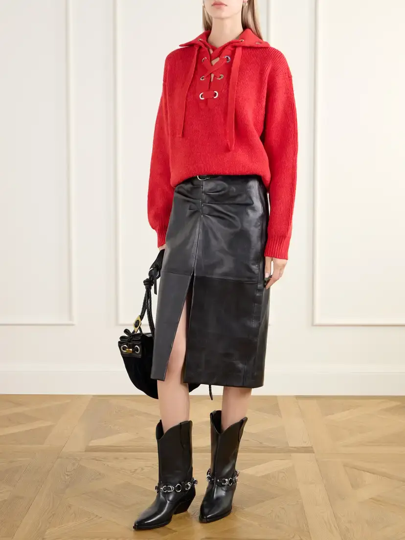 Isabel Marant Ydalia Lace-detail Wool-blend Sweater | Thumbnail 2 Isabel Marant Ydalia Lace-detail Wool-blend Sweater | Thumbnail 2