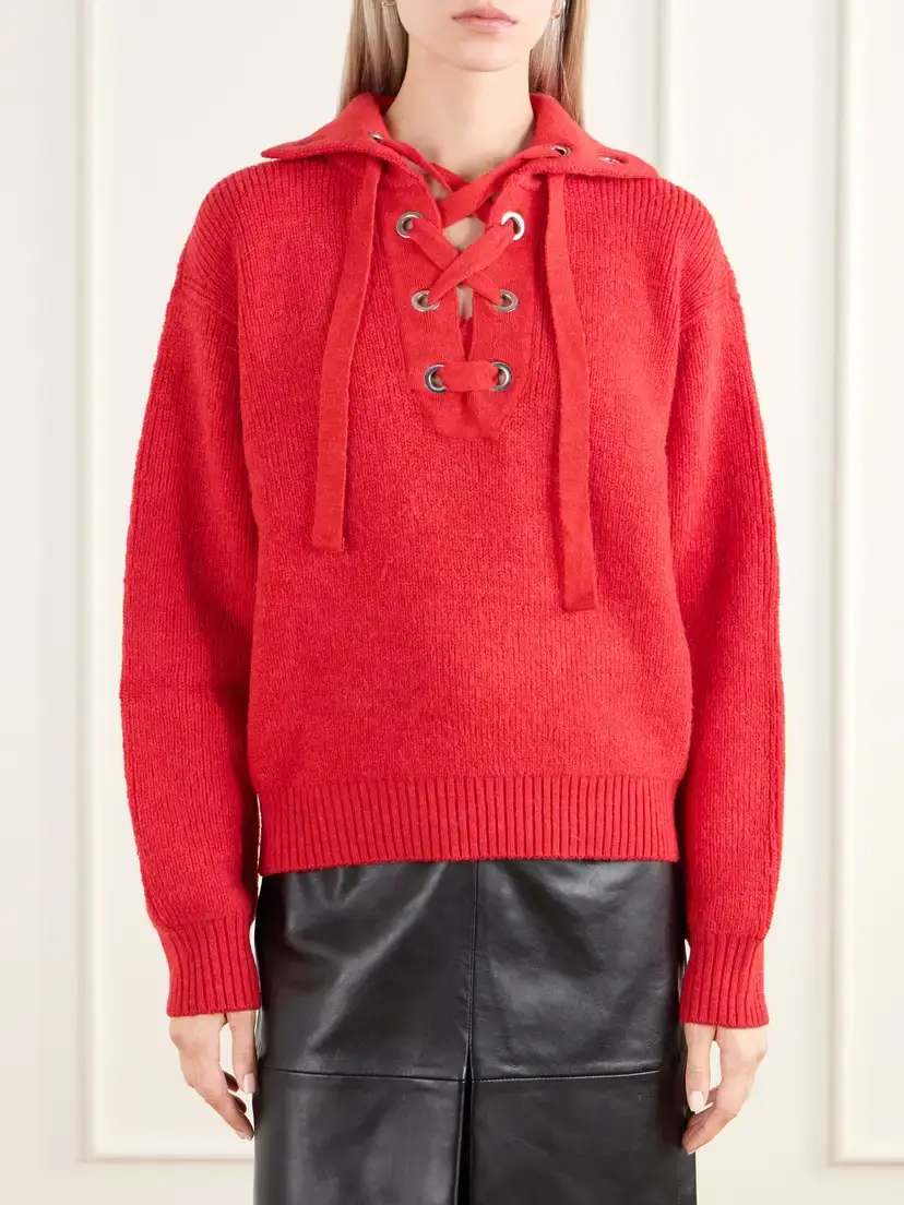 Isabel Marant Ydalia Lace-detail Wool-blend Sweater | Thumbnail 3 Isabel Marant Ydalia Lace-detail Wool-blend Sweater | Thumbnail 3