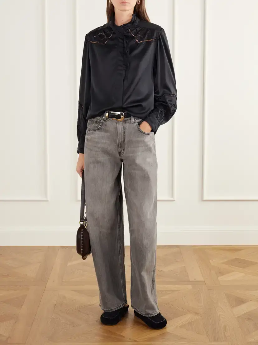 Isabel Marant Ejali Broderie Anglaise Silk-blend Blouse | Thumbnail 2 Isabel Marant Ejali Broderie Anglaise Silk-blend Blouse | Thumbnail 2