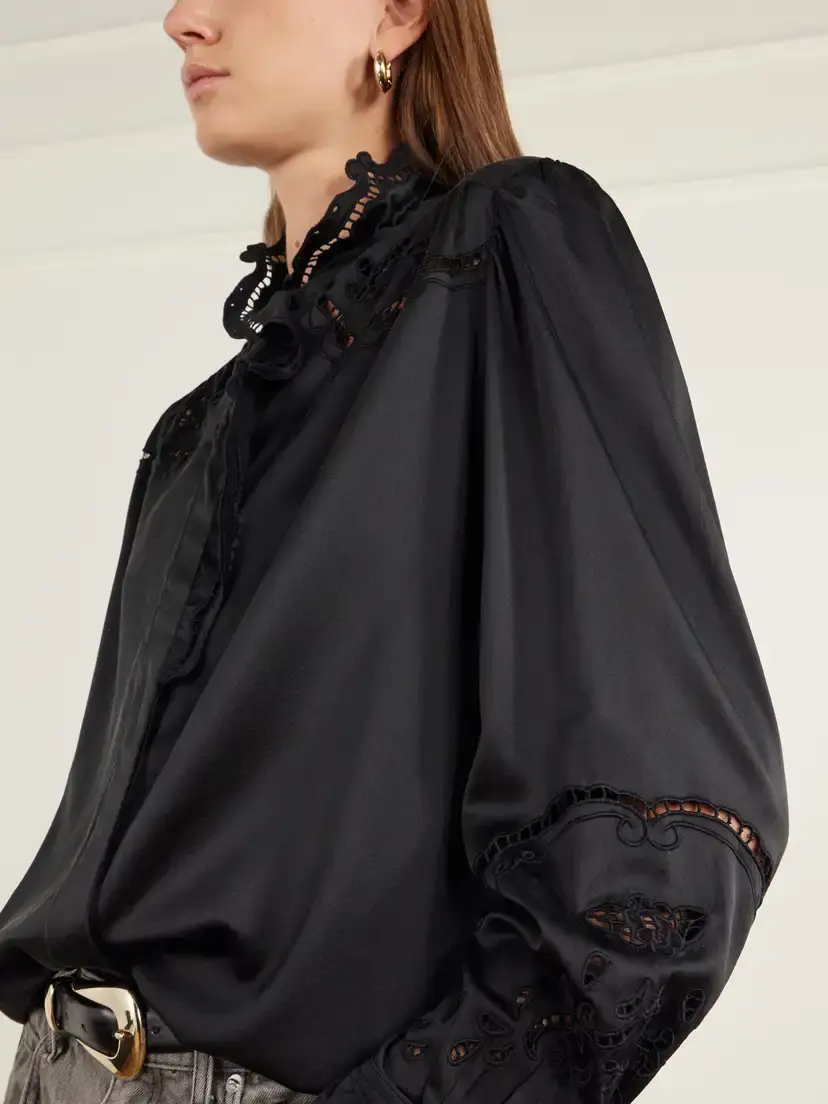 Isabel Marant Ejali Broderie Anglaise Silk-blend Blouse | Thumbnail 5 Isabel Marant Ejali Broderie Anglaise Silk-blend Blouse | Thumbnail 5