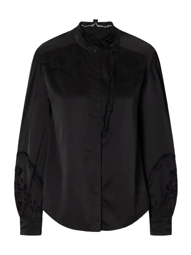 Ejali Broderie Anglaise Silk-blend Blouse Ejali Broderie Anglaise Silk-blend Blouse