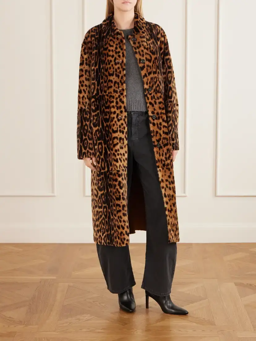 Nili Lotan Davelle Leopard-print Shearling Coat | Thumbnail 2 Nili Lotan Davelle Leopard-print Shearling Coat | Thumbnail 2