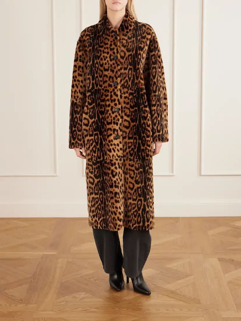 Nili Lotan Davelle Leopard-print Shearling Coat | Thumbnail 3 Nili Lotan Davelle Leopard-print Shearling Coat | Thumbnail 3