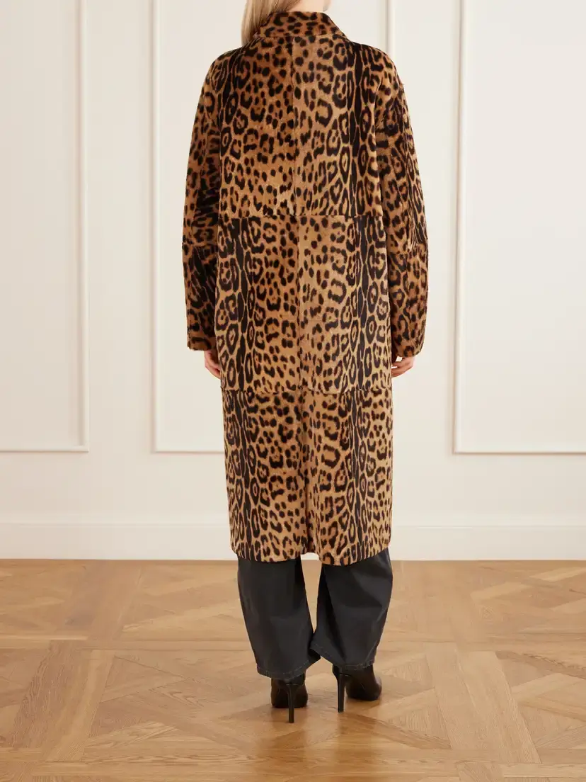 Nili Lotan Davelle Leopard-print Shearling Coat | Thumbnail 4 Nili Lotan Davelle Leopard-print Shearling Coat | Thumbnail 4