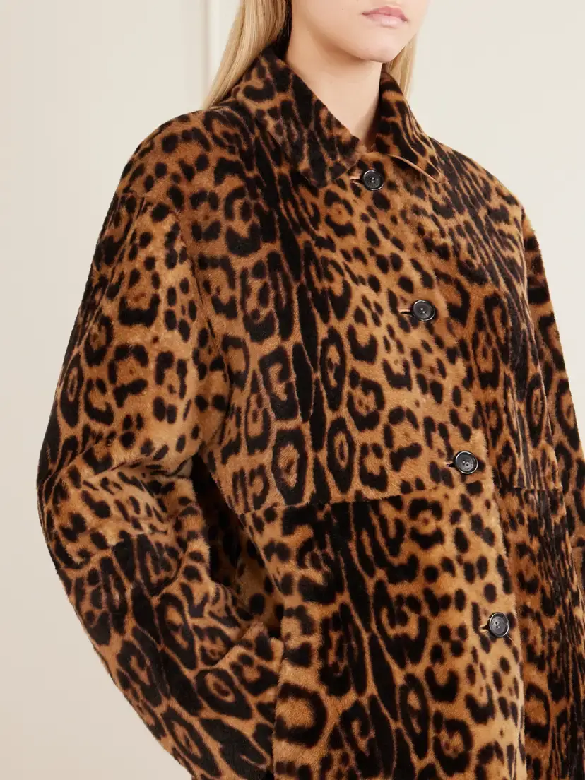 Nili Lotan Davelle Leopard-print Shearling Coat | Thumbnail 5 Nili Lotan Davelle Leopard-print Shearling Coat | Thumbnail 5