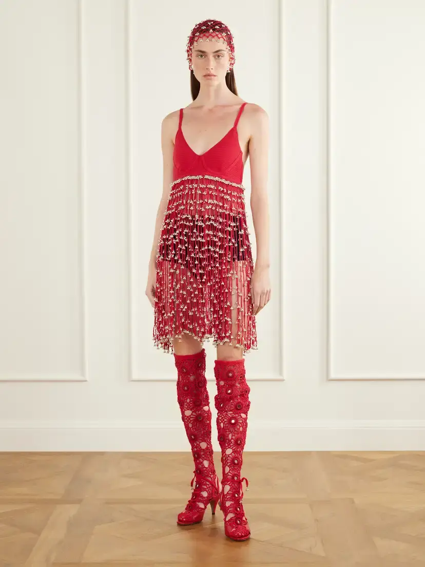 Yoshita 1967 Embellished Cotton Crochet-knit Stockings | Thumbnail 2 Yoshita 1967 Embellished Cotton Crochet-knit Stockings | Thumbnail 2