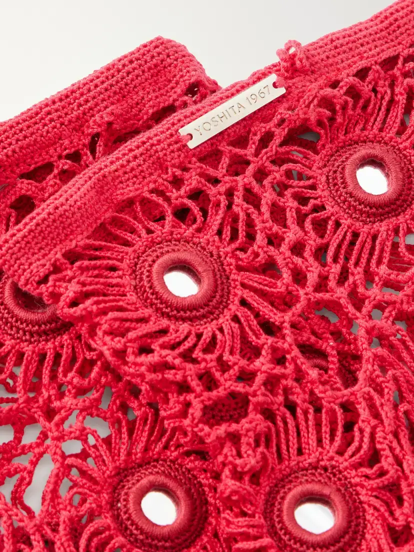Yoshita 1967 Embellished Cotton Crochet-knit Stockings | Thumbnail 4 Yoshita 1967 Embellished Cotton Crochet-knit Stockings | Thumbnail 4