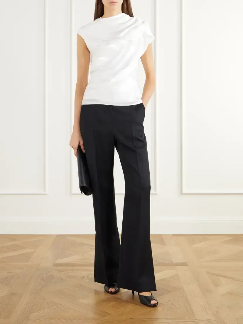 Tove Ila Draped Silk-blend Satin Blouse | Thumbnail 2 Tove Ila Draped Silk-blend Satin Blouse | Thumbnail 2