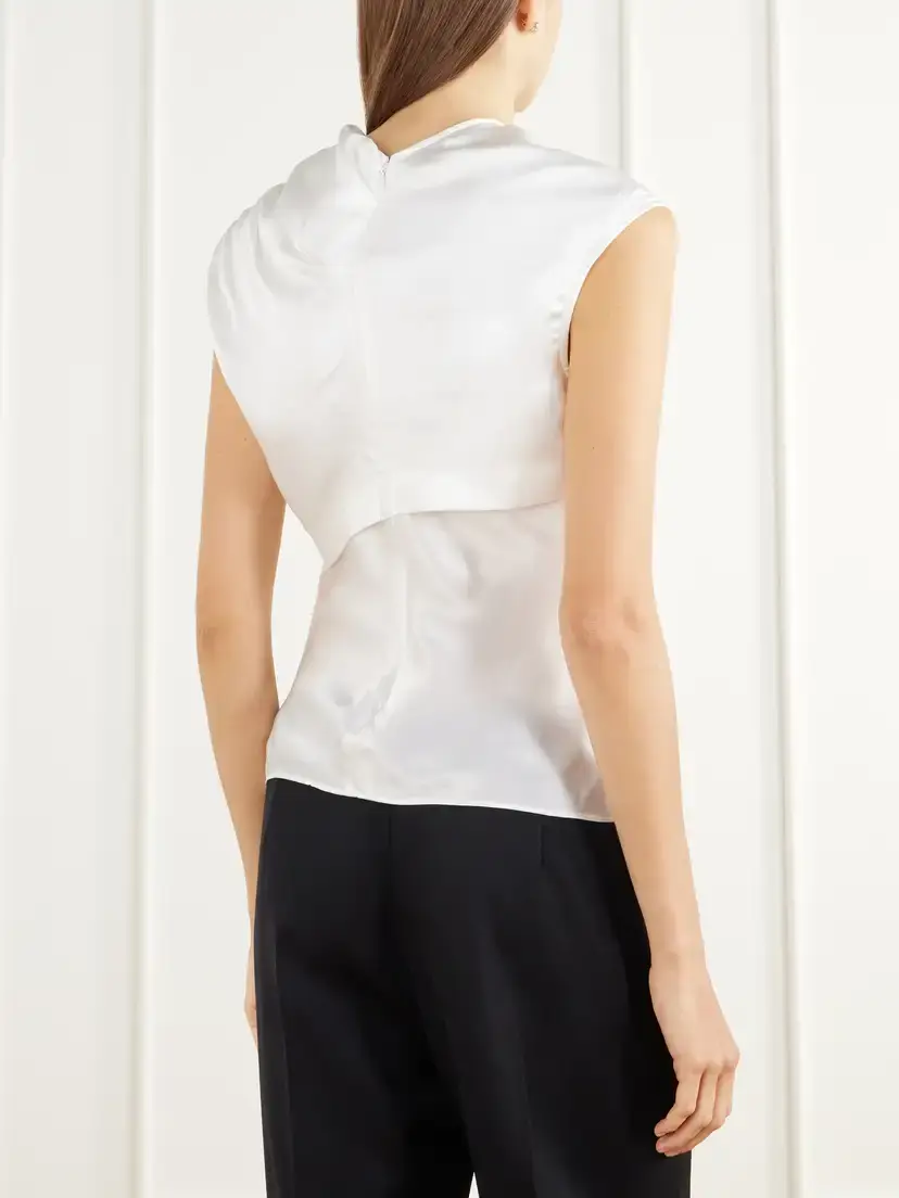 Tove Ila Draped Silk-blend Satin Blouse | Thumbnail 3 Tove Ila Draped Silk-blend Satin Blouse | Thumbnail 3