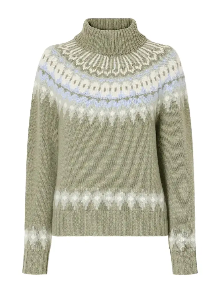 Ingrid Fair Isle Cashmere Turtleneck Sweater Ingrid Fair Isle Cashmere Turtleneck Sweater