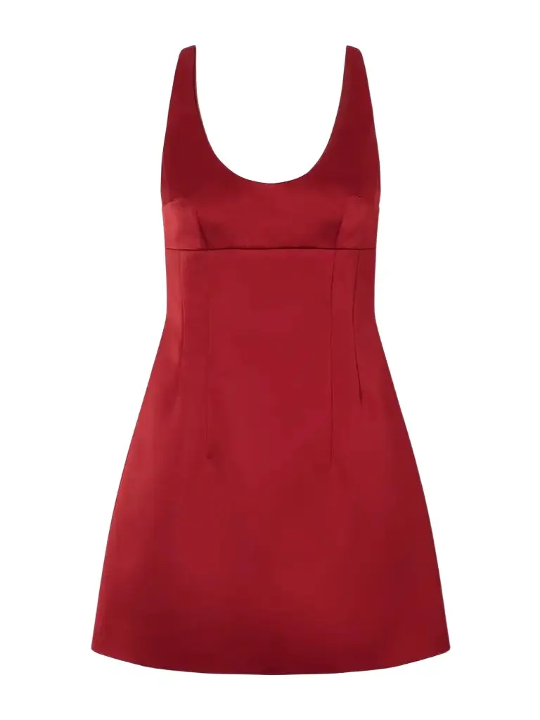 Einsa Darted Duchess-satin Mini Dress Einsa Darted Duchess-satin Mini Dress