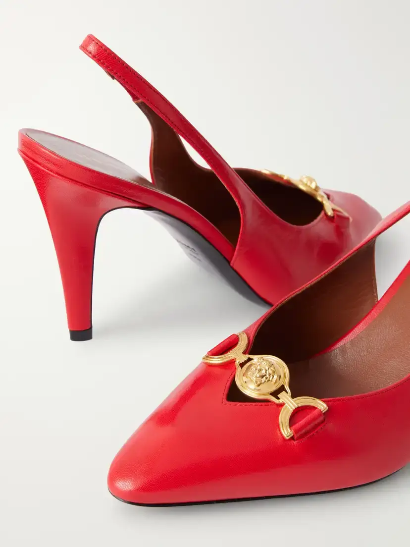 Versace Clelia 90 Medusa-embellished Leather Slingback Pumps | Thumbnail 5