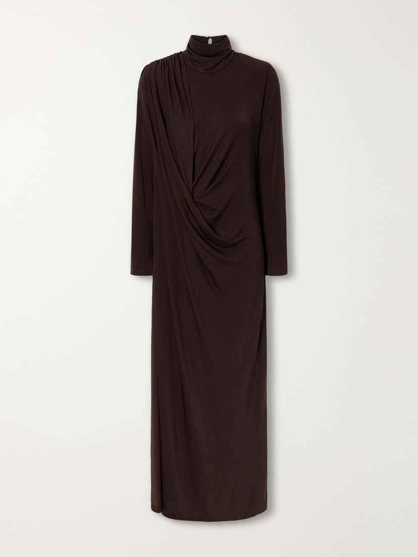 Bloom Secret Draped Gathered Stretch-jersey Maxi Dress Bloom Secret Draped Gathered Stretch-jersey Maxi Dress