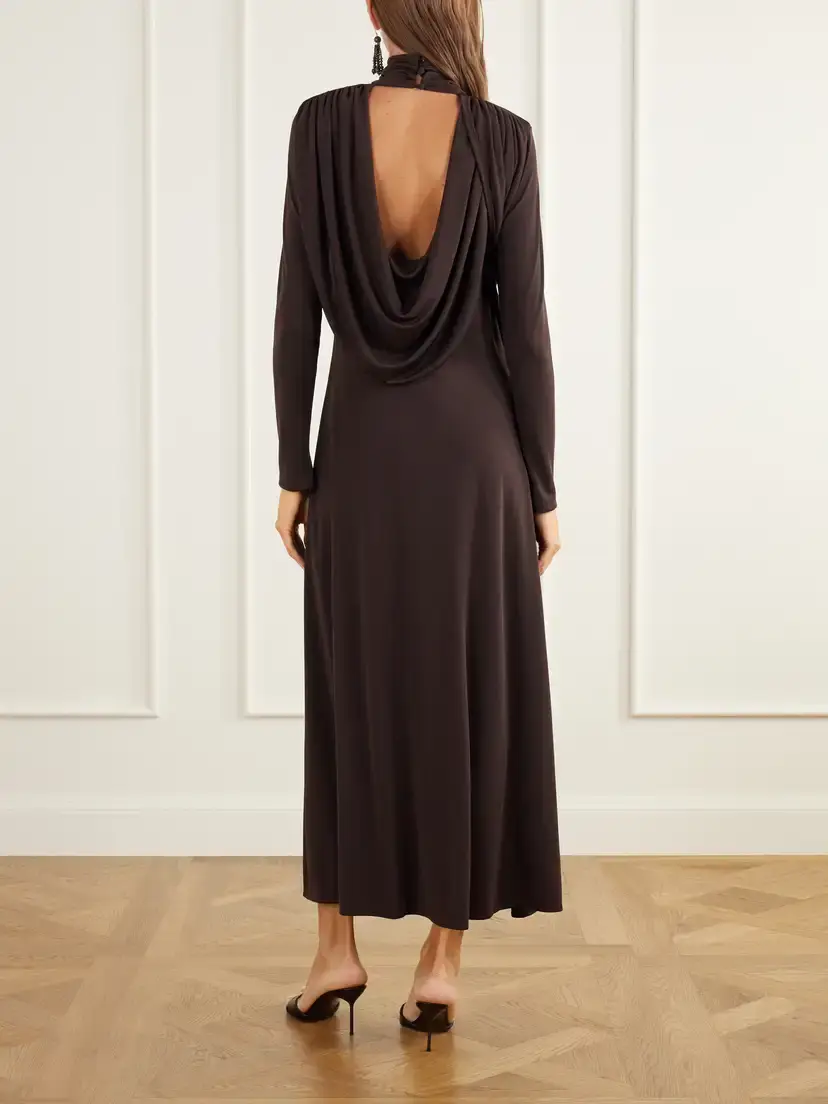 Johanna Ortiz Bloom Secret Draped Gathered Stretch-jersey Maxi Dress | Thumbnail 3 Johanna Ortiz Bloom Secret Draped Gathered Stretch-jersey Maxi Dress | Thumbnail 3