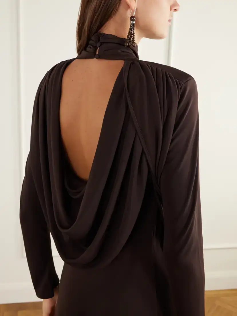 Johanna Ortiz Bloom Secret Draped Gathered Stretch-jersey Maxi Dress | Thumbnail 4 Johanna Ortiz Bloom Secret Draped Gathered Stretch-jersey Maxi Dress | Thumbnail 4