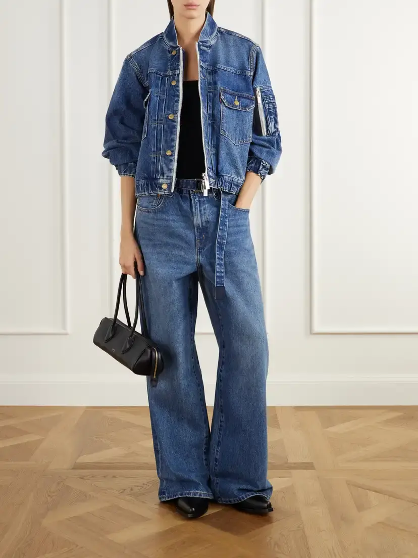 Sacai + Levi's Washed Denim Bomber Jacket | Thumbnail 2 Sacai + Levi's Washed Denim Bomber Jacket | Thumbnail 2