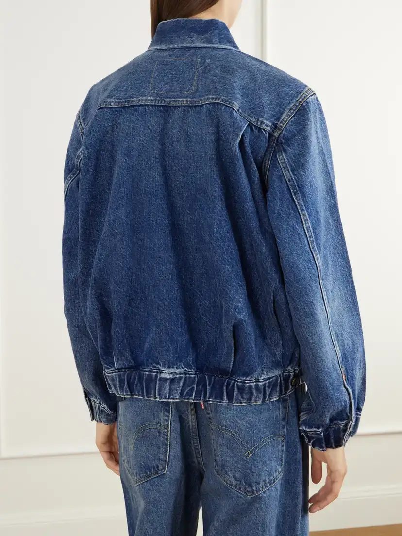 Sacai + Levi's Washed Denim Bomber Jacket | Thumbnail 4 Sacai + Levi's Washed Denim Bomber Jacket | Thumbnail 4
