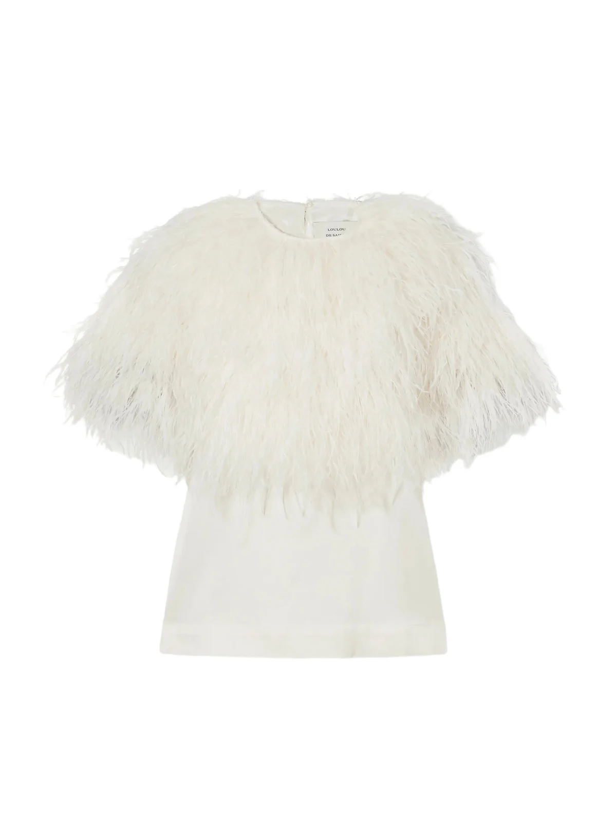 Loulou de Saison Iona Feather-trimmed Crepe Blouse
