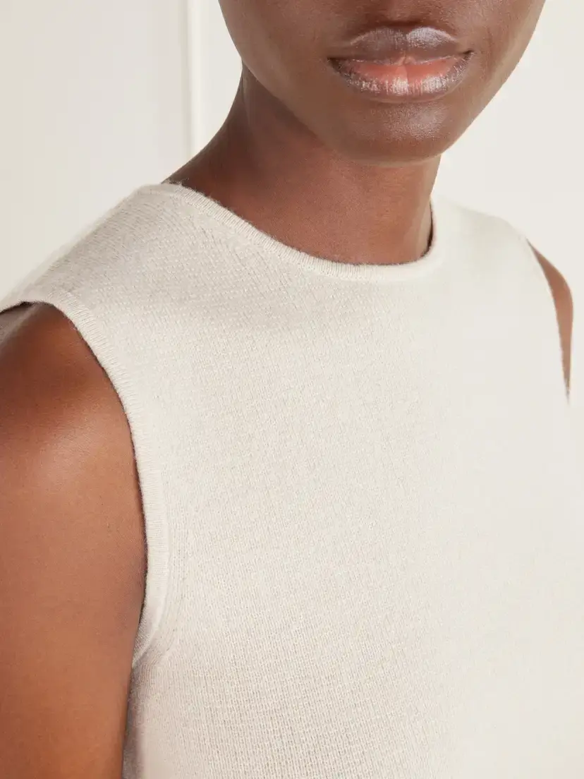 Max Mara Giochi Wool And Cashmere-blend Tank - Neutrals | Thumbnail 5 Max Mara Giochi Wool And Cashmere-blend Tank - Neutrals | Thumbnail 5