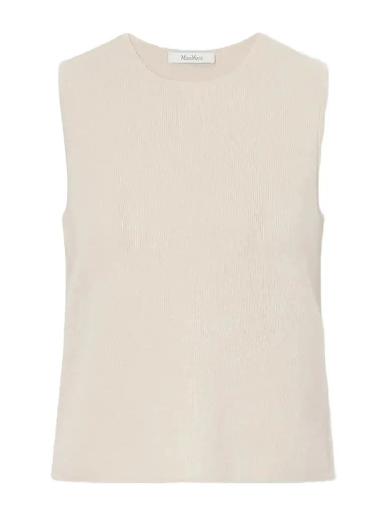 Max Mara Giochi Wool And Cashmere-blend Tank - Neutrals
