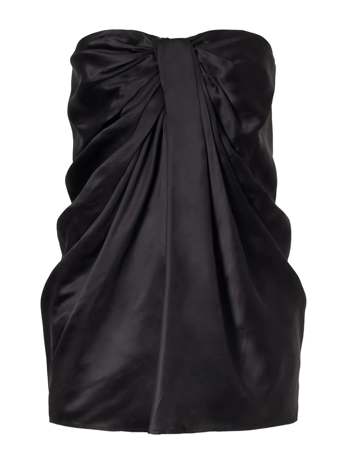 Tove Eden Strapless Draped Satin Top