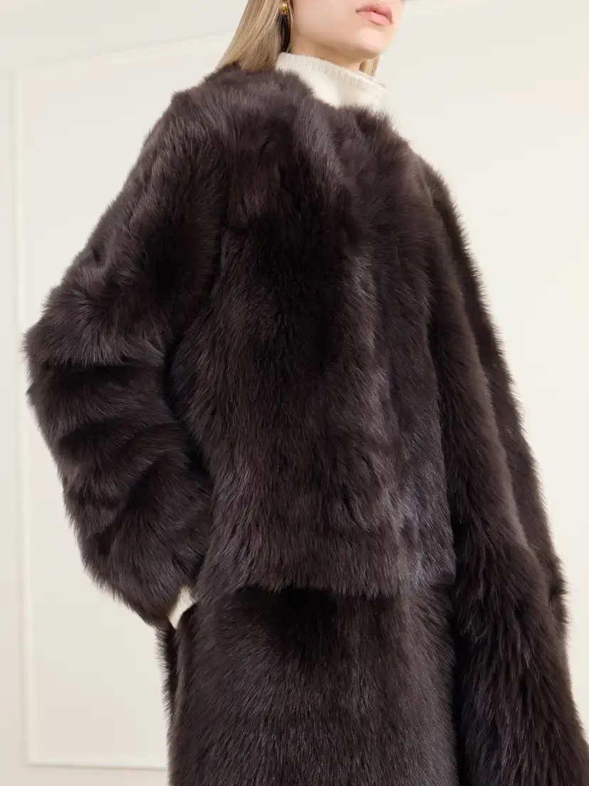 Almada Gemma Collarless Paneled Shearling Coat | Thumbnail 5