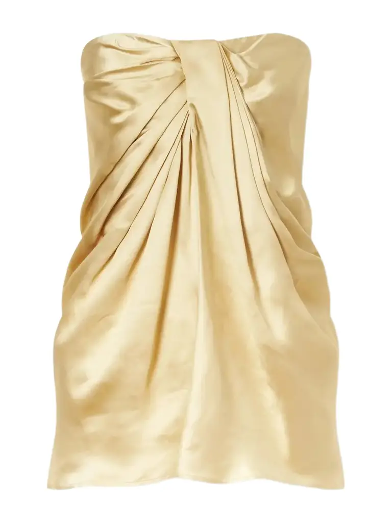 Eden Strapless Draped Satin Top Eden Strapless Draped Satin Top