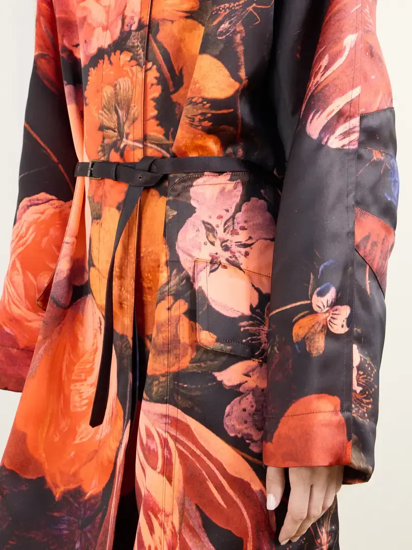 Dries Van Noten Belted Floral-print Duchess-satin Coat | Thumbnail 5