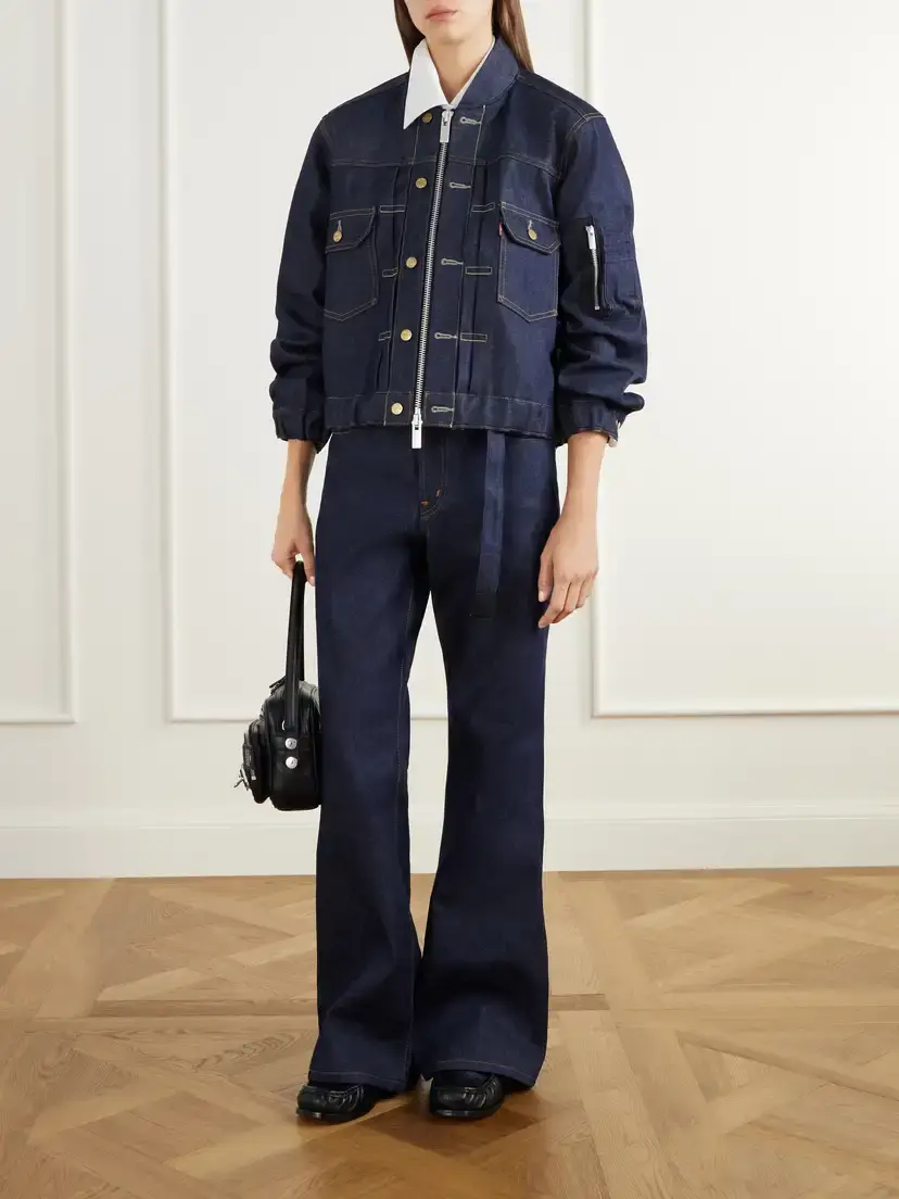 Sacai + Levi's Washed Denim Bomber Jacket | Thumbnail 2 Sacai + Levi's Washed Denim Bomber Jacket | Thumbnail 2