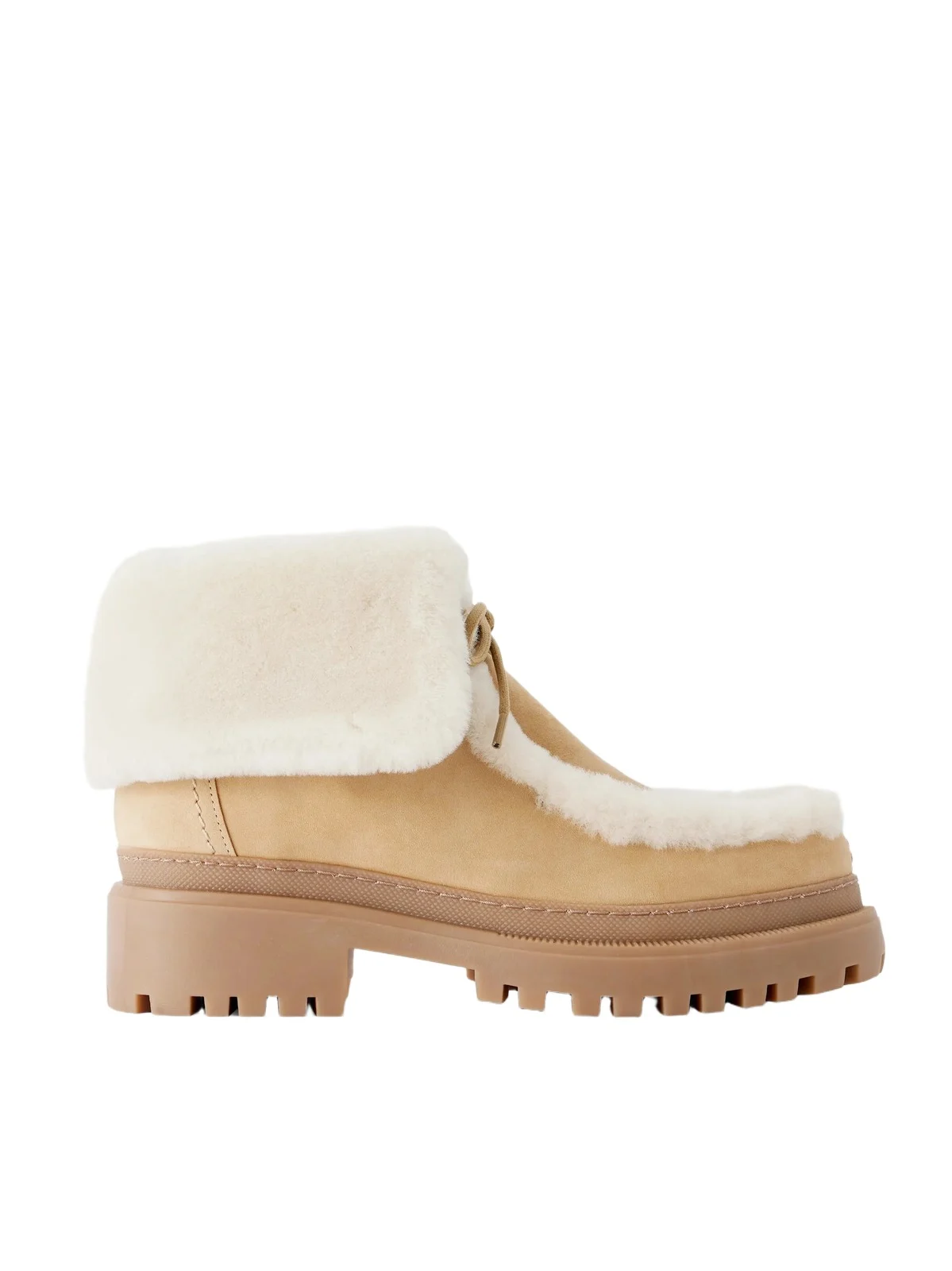 Brushed Shearling-trimmed Suede Ankle Boots Brushed Shearling-trimmed Suede Ankle Boots